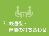 お通夜・葬儀の打ち合わせ